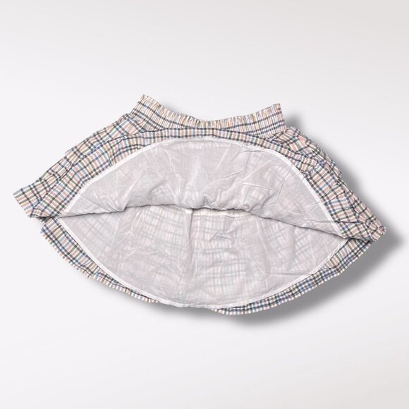 Aerie Tiered Plaid Mini Skirt Cotton Modal Blend Size Small - Picture 6 of 8